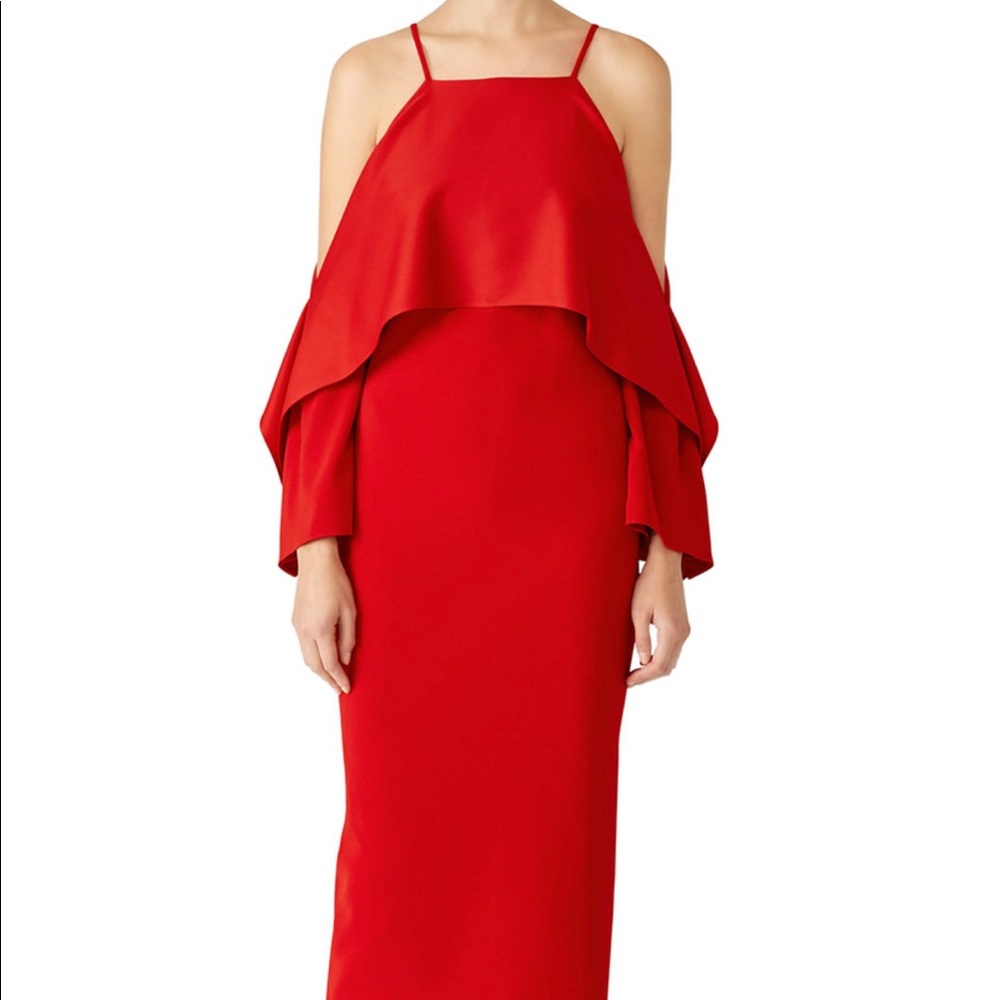 Red Trina Turk gown, great condition